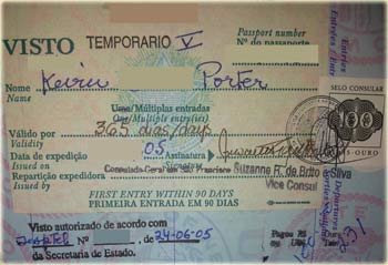 Volunteer visa, Brazil
